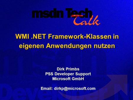 WMI .NET Framework-Klassen in eigenen Anwendungen nutzen