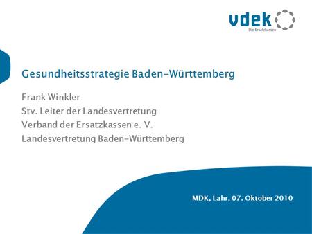 Gesundheitsstrategie Baden-Württemberg