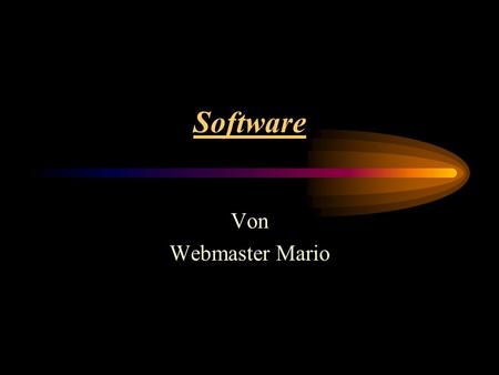 Software Von Webmaster Mario.