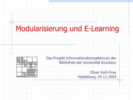 Modularisierung und E-Learning