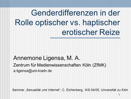 Genderdifferenzen in der Rolle optischer vs