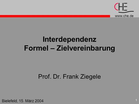 Interdependenz Formel – Zielvereinbarung