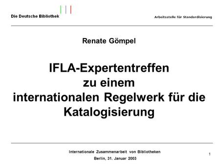 IFLA-Expertentreffen zu einem