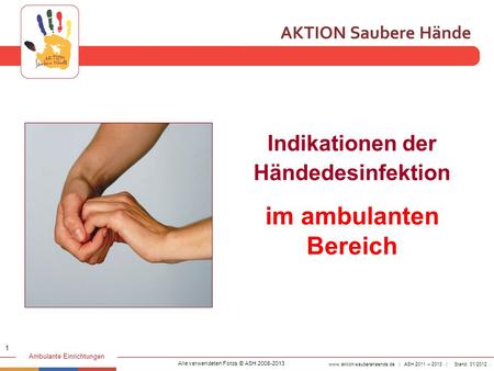 Indikationen der Händedesinfektion