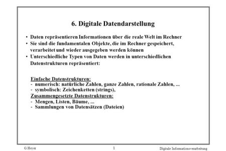 6. Digitale Datendarstellung
