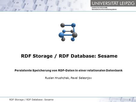 RDF Storage / RDF Database: Sesame