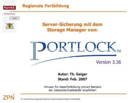 Server-Sicherung mit dem Storage Manager von:
