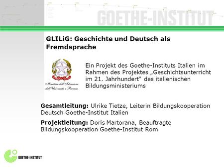 GLILiG: Geschichte und Deutsch als Fremdsprache