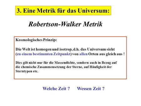 Robertson-Walker Metrik