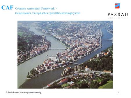 CAF Common Assessment Framework - Gemeinsames Europäisches Qualitätsbewertungssystem © Stadt Passau Steuerungsunterstützung 1.