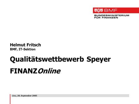 Qualitätswettbewerb Speyer FINANZOnline