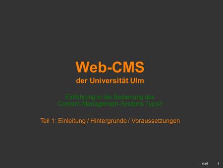 Web-CMS der Universität Ulm