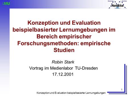 Robin Stark Vortrag im Medienlabor TU-Dresden