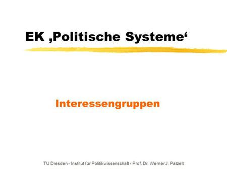 EK ‚Politische Systeme‘