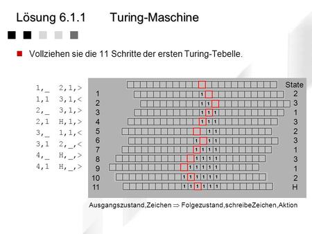 Lösung Turing-Maschine