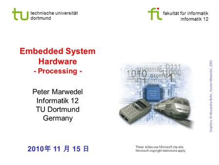 Embedded System Hardware - Processing -