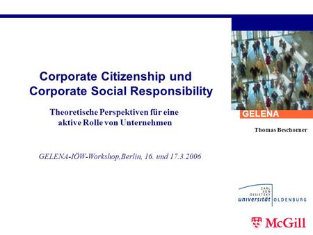 Corporate Citizenship und Corporate Social Responsibility