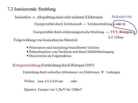 7.2 Ionisierende Strahlung