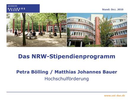 Das NRW-Stipendienprogramm
