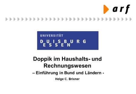 Doppik im Haushalts- und Rechnungswesen – Einführung in Bund und Ländern - Helge C. Brixner.