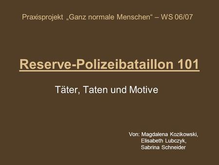 Reserve-Polizeibataillon 101