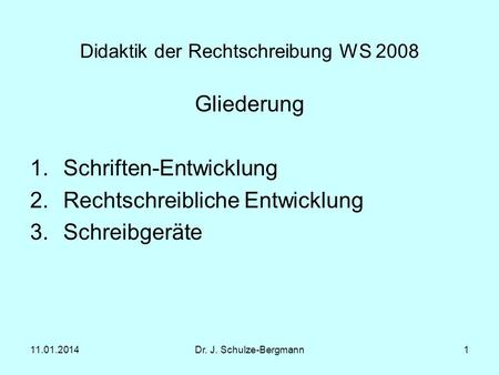 Didaktik der Rechtschreibung WS 2008
