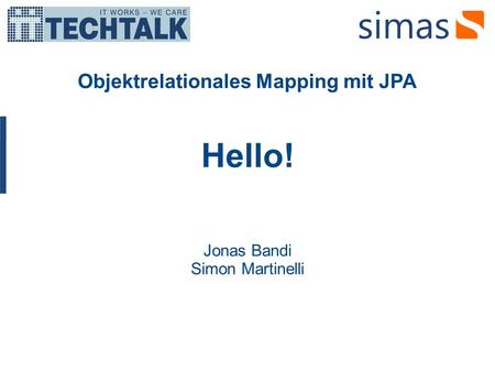 Objektrelationales Mapping mit JPA