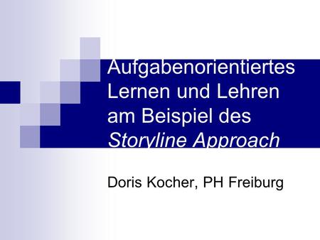 Doris Kocher, PH Freiburg