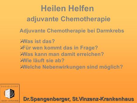 Heilen Helfen adjuvante Chemotherapie