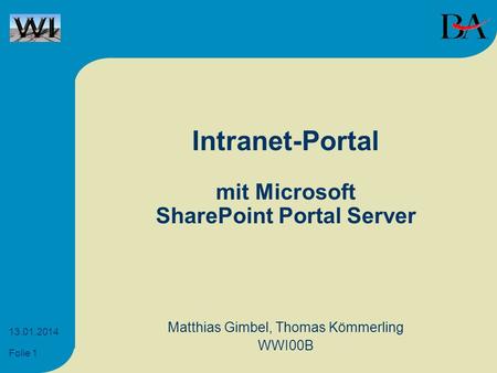 Intranet-Portal mit Microsoft SharePoint Portal Server