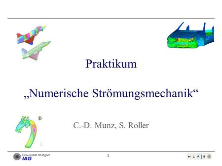 Praktikum „Numerische Strömungsmechanik“ C.-D. Munz, S. Roller