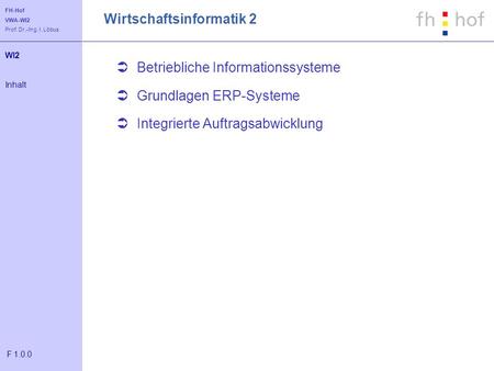 Wirtschaftsinformatik 2