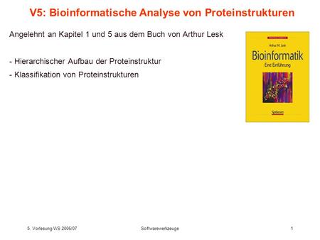 V5: Bioinformatische Analyse von Proteinstrukturen
