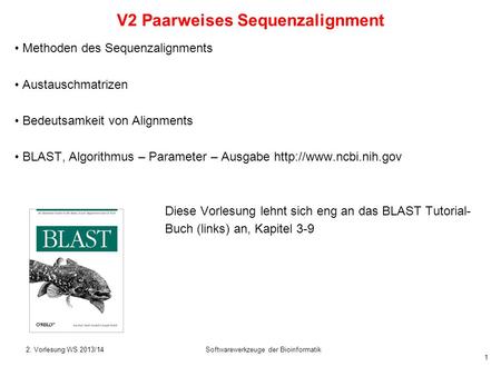 V2 Paarweises Sequenzalignment