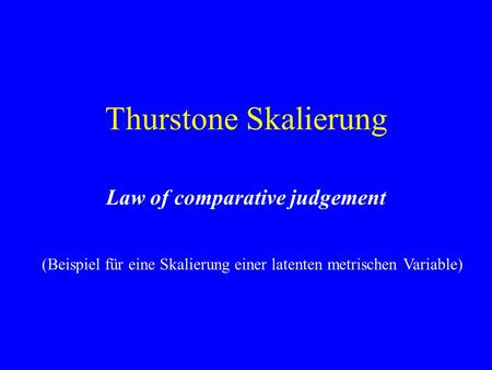 Law of comparative judgement