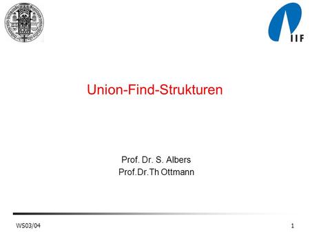 Union-Find-Strukturen