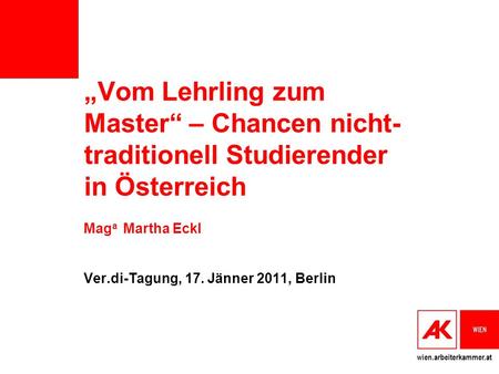 Maga Martha Eckl Ver.di-Tagung, 17. Jänner 2011, Berlin