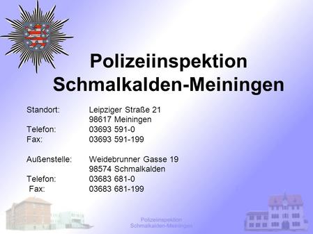 Polizeiinspektion Schmalkalden-Meiningen