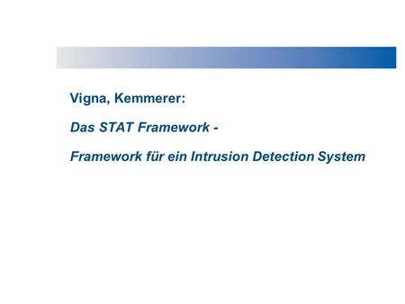 Framework für ein Intrusion Detection System