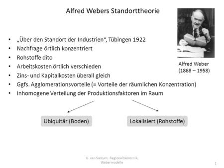 Alfred Webers Standorttheorie
