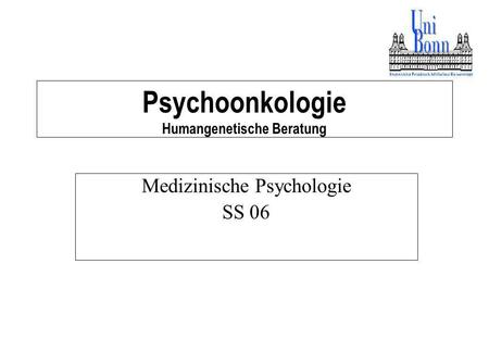 Psychoonkologie Humangenetische Beratung