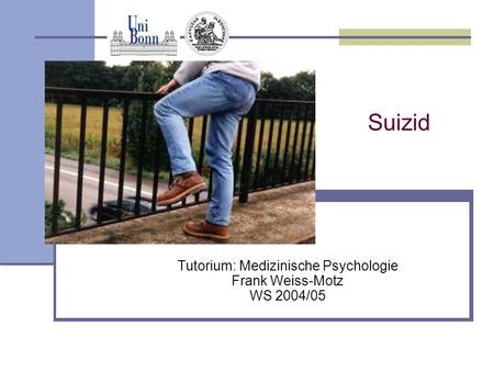 Tutorium: Medizinische Psychologie Frank Weiss-Motz WS 2004/05
