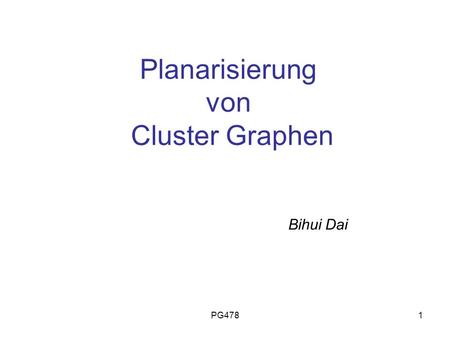 Planarisierung von Cluster Graphen