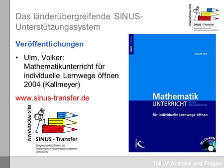 Das länderübergreifende SINUS-Unterstützungssystem