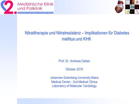 Prof. Dr. Andreas Daiber Oktober 2010