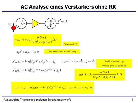 AC Analyse eines Verstärkers ohne RK
