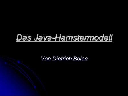 Das Java-Hamstermodell