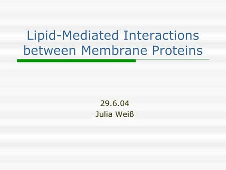 Lipid-Mediated Interactions between Membrane Proteins