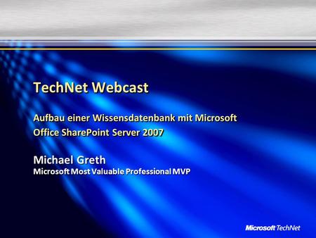 Michael Greth Microsoft Most Valuable Professional MVP