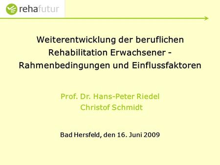 Prof. Dr. Hans-Peter Riedel